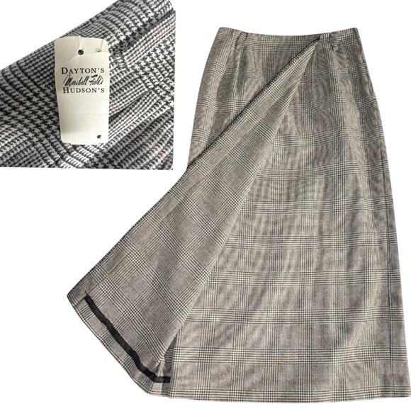 Rare VTG NWT Women’s Lambswool Plaid Pencil Wrap Skirt by Country Shop ~ Size 10 - Picture 1 of 6